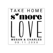 Minimalistische typografie's meer liefde bruiloft rubberstempel (Afrduk)