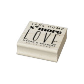 Minimalistische typografie's meer liefde bruiloft rubberstempel (Stempel)