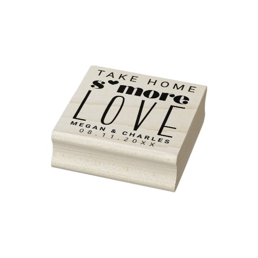 Minimalistische typografie's meer liefde bruiloft rubberstempel (Stempel)