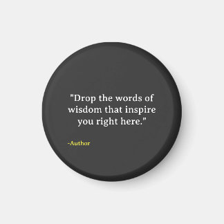Minimalistische typografische aangepaste quote magneet