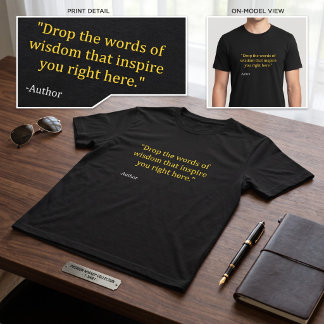 Minimalistische typografische aangepaste quote t-shirt