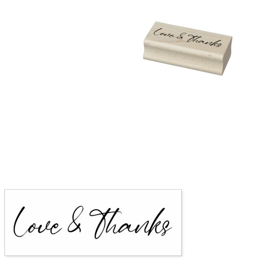 Minimalistische Typografische Calligrafie Liefde D Rubberstempel (Gestempeld)