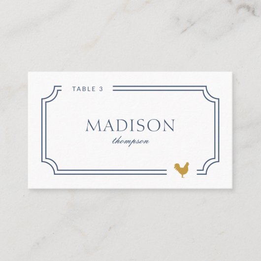 Minimalistische typografische plaatskaart met maal plaatskaartje (Voorkant)