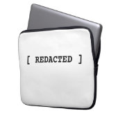 Minimalistische typografische professional laptop sleeve (Voorkant Links)