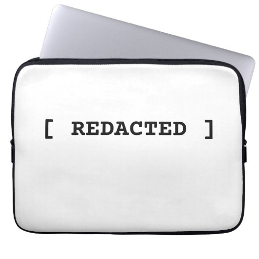 Minimalistische typografische professional laptop sleeve (Voorkant)