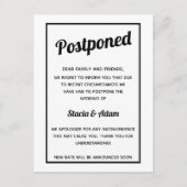 Minimalistische uitgestelde trouwkaart aankondigingskaart (Voorkant)