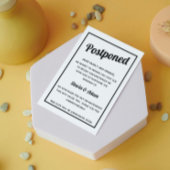 Minimalistische uitgestelde trouwkaart aankondigingskaart