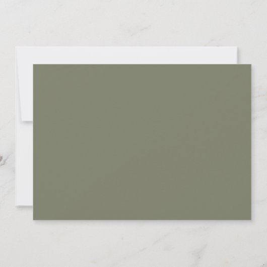 Minimalistische Uitgestelde Trouwupdate Sage Green Kaart (Achterkant)