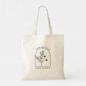 Minimalistische uitnodiging bruidsmeisje getuige tote bag (Achterkant)