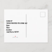 minimalistische uitnodiging tot Afstuderen (Achterkant)