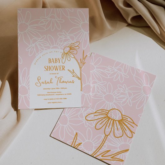 Minimalistische uitnodiging tot Baby shower van Da