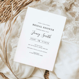 minimalistische uitnodiging tot douchen