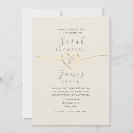 Minimalistische uitnodiging tot weduwschap met Gol (Voorkant)