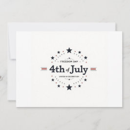 Minimalistische uitnodiging van 4 juli – Retro-typ