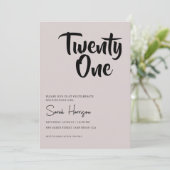 Minimalistische uitnodiging van de Birthday Party, (Staand voorkant)