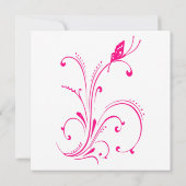 Minimalistische uitnodiging van FloraL Bachelorett (Achterkant)