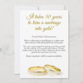 Minimalistische uitnodiging voor 50-jarig huwelijk (Achterkant)