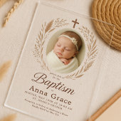 Minimalistische uitnodiging voor acryldoop