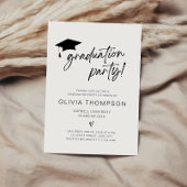 Minimalistische uitnodiging voor Afstuderen script