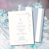 Minimalistische uitnodiging voor babyfeest voor jo