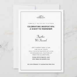 Minimalistische uitnodiging voor bedrijfsevenement