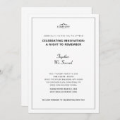 Minimalistische uitnodiging voor bedrijfsevenement (Voorkant / Achterkant)