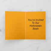 Minimalistische uitnodiging voor Black Cat Hallowe (Binnen)
