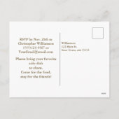 Minimalistische uitnodiging voor blad-thanksgiving (Achterkant)