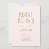 Minimalistische uitnodiging voor Bridal Brunch (Voorkant)