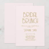 Minimalistische uitnodiging voor Bridal Brunch (Voorkant / Achterkant)