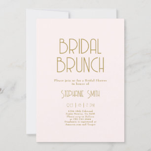 Minimalistische uitnodiging voor Bridal Brunch