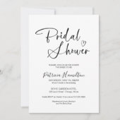 Minimalistische uitnodiging voor bruidsfeest (Voorkant)