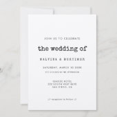 minimalistische uitnodiging voor een bruiloft met (Voorkant)