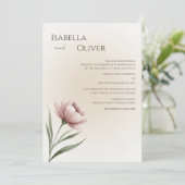 Minimalistische uitnodiging voor een bruiloft met  (Staand voorkant)