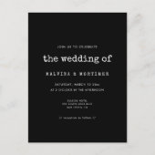  minimalistische uitnodiging voor een bruiloft met (Voorkant)