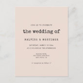  minimalistische uitnodiging voor een bruiloft met (Voorkant)