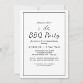 Minimalistische uitnodiging voor een "I Do BBQ"-ve (Voorkant)