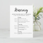 Minimalistische uitnodiging voor een vrijgezellenr (Staand voorkant)