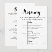 Minimalistische uitnodiging voor een vrijgezellenr (Voorkant / Achterkant)