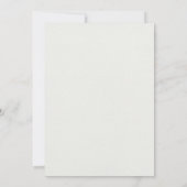 Minimalistische uitnodiging voor een White Graduat (Achterkant)