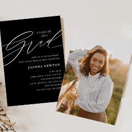 Minimalistische uitnodiging voor eindexamenfeest