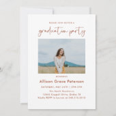 Minimalistische uitnodiging voor eindexamenfeest (Achterkant)