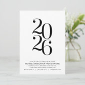 Minimalistische uitnodiging voor eindexamenfeest 2 (Staand voorkant)