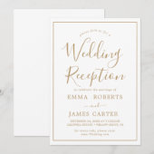 Minimalistische uitnodiging voor gouden huwelijksr (Voorkant / Achterkant)