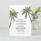 Minimalistische uitnodiging voor het bruiloft van  (Staand voorkant)