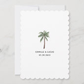 Minimalistische uitnodiging voor het bruiloft van  (Achterkant)