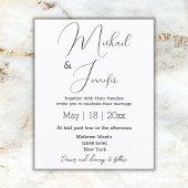 minimalistische uitnodiging voor het handschrift v