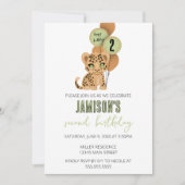 Minimalistische uitnodiging voor het luipaardverja (Voorkant)