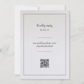 Minimalistische uitnodiging voor ivoren bruiloft (Achterkant)