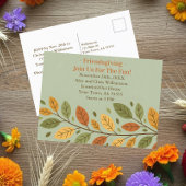 Minimalistische uitnodiging voor Leaf Friendsgivin